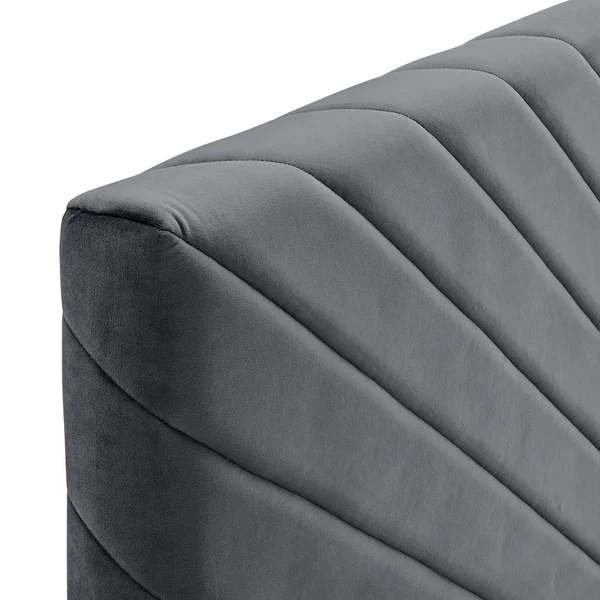 Modway Alyson Angular Channel Tufted Performance Velvet King, California King Headboard - Dusty Rose