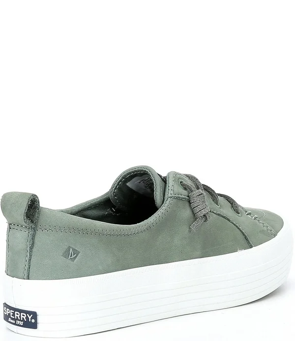 Women's Sperry Crest Vibe Platform Leather Sneaker DustyRose, Size 6M