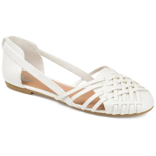 Journee Collection Women's Ekko Flat - White