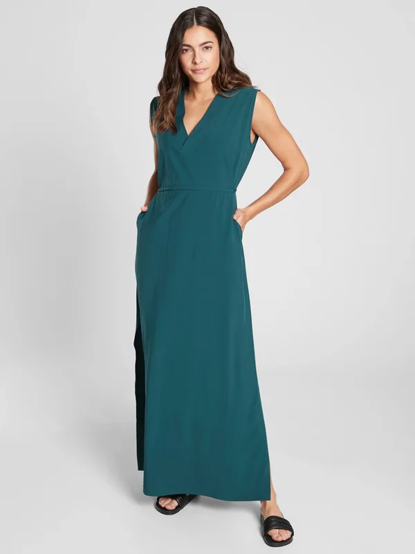 Athleta Women's Marlow Maxi Dress Oceanic Teal Regular Size M