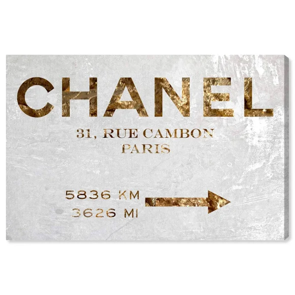 Oliver Gal Couture Road Sign Canvas Art