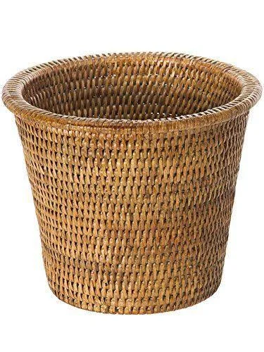 Kouboo 1080023 La Jolla Handwoven Rattan Planter Large Honey Brown