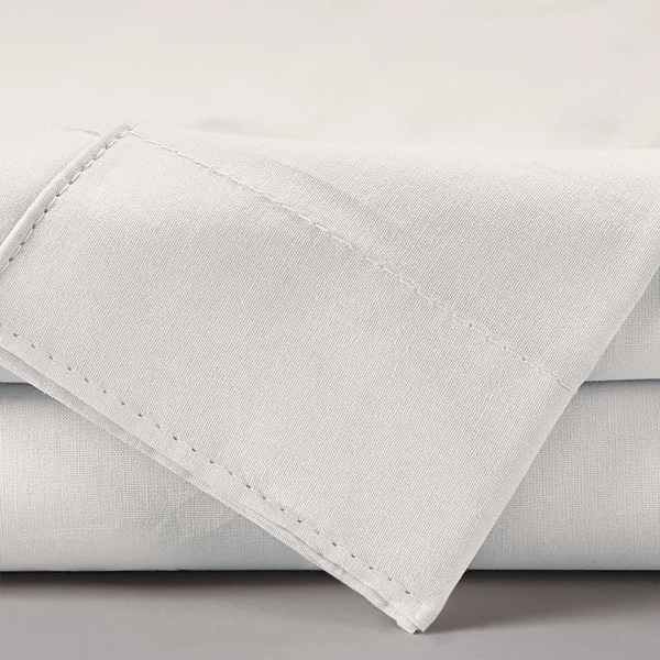 Exclusive Fabrics Solid Classic Cotton Semi Sheer Curtain Pair (2 Panels) (50 x 96 - Acai Blue)