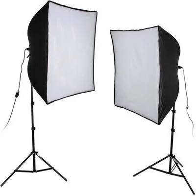 Smith-Victor KSB-1000 Economy Softbox 2 Light Kit, 120V 408086