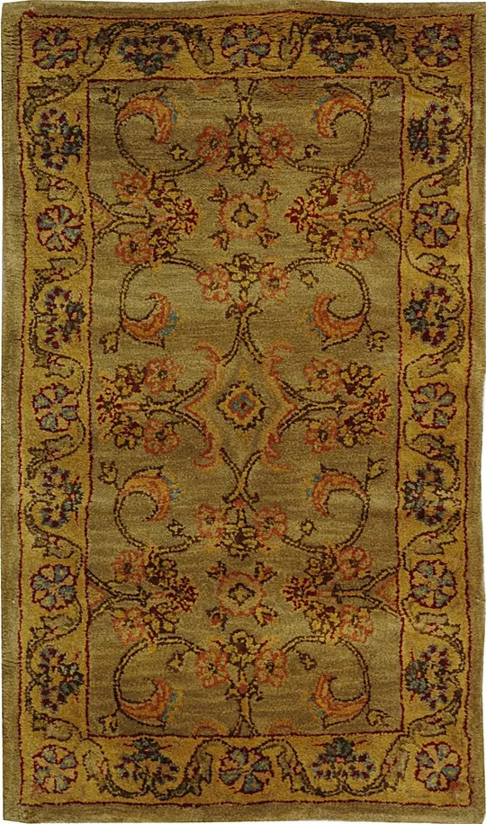 Safavieh 3& x 5& Classic CL324A Light Green, Gold Rug