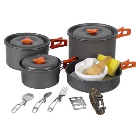 Outdoor Camping Cookware Set Orange Small Pot