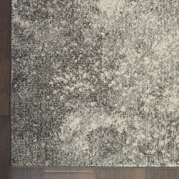 Nourison Passion PSN10 Area Rug, Charcoal/Ivory, 5&3x22 Round