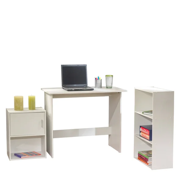 TMS 3 Piece Soho Study Set - White, 29.5" x 35.4" x 19.6"