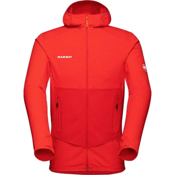 Mammut Versatile and Comfortable Midlayer Hooded Jacket Red M