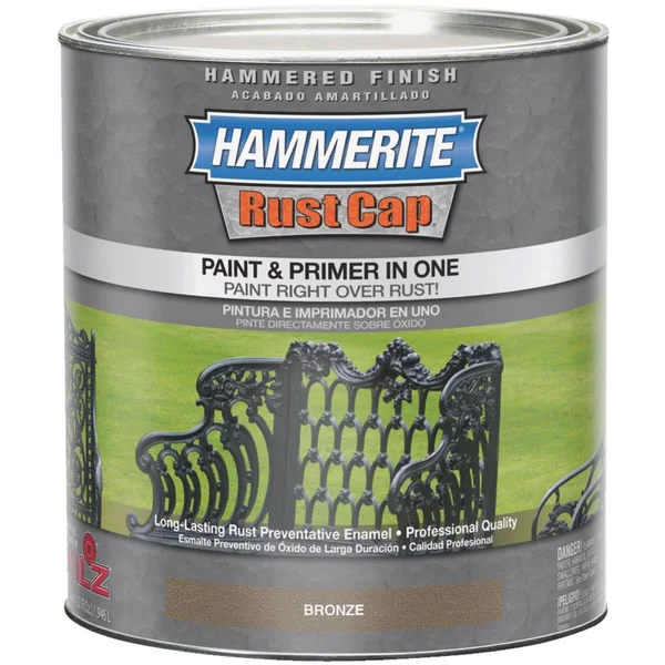 Hammerite Rust Cap 43185 1 qt Bronze Hammered Finish Enamel Paint
