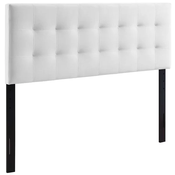 Modway Lily Biscuit Tufted Twin Performance Velvet Headboard - White