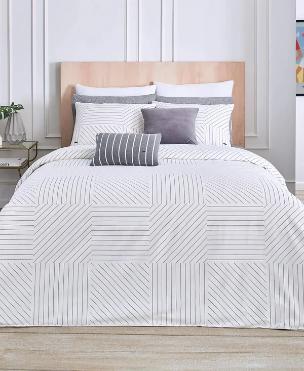 Lacoste Guethary Comforter Set - White - King