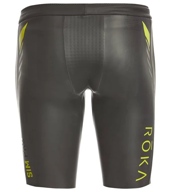 Roka Men's Sim Pro II Neoprene Shorts - Black/Acid Lime XL - Swimoutlet.com