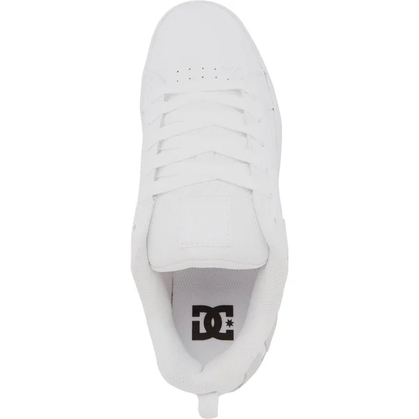 DC Court Graffik Womens Shoes - White Silver Stars