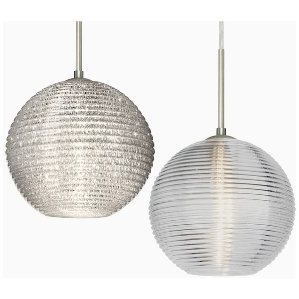 Besa Lighting 1JT-461682-LED-SN Kristall 8 1-Light Pendant Satin Nickel
