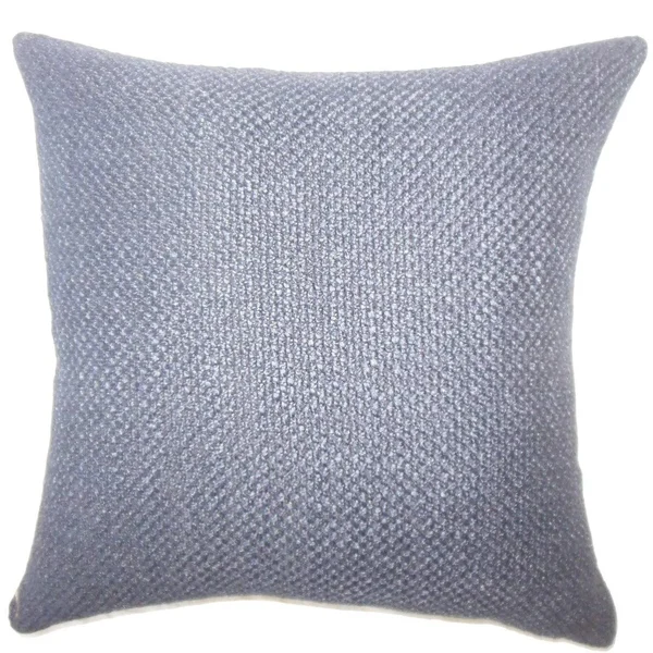 The Pillow Collection Xabier Solid Down Filled Throw Pillow in Plum - Size: 12 x 18, Purple