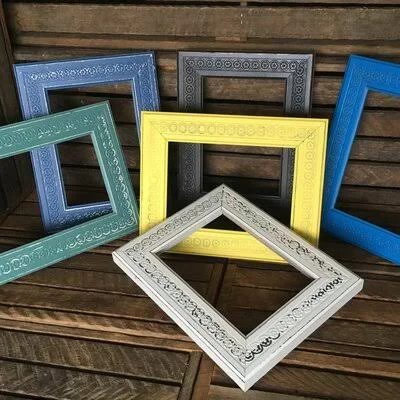 Moffat Flower Power Picture Frame Rosalind Wheeler Color: Black Over Crimson, Picture Size: 6x22 x 6x22