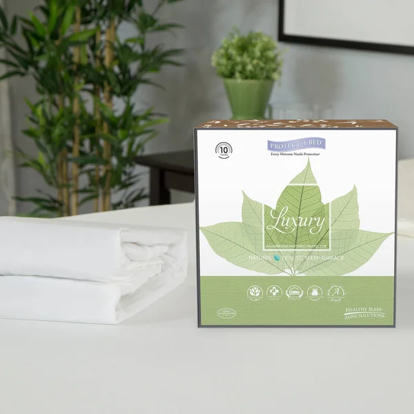 Protect-A-Bed Luxury Fitted Mattress Protector - Cal King, White