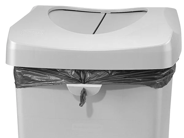 Rubbermaid Commercial Untouchable Square Container, 23gal, Gray