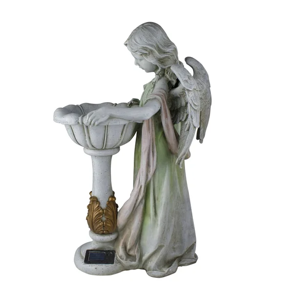 Roman 23x22 Joseph&s Studio Angel Outdoor Garden Statue with Solar Powered Bird Bath