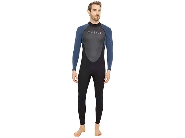 O&Neill Reactor 3/2mm Back Zip Full Wetsuit - Men's Medium, Black/Slate