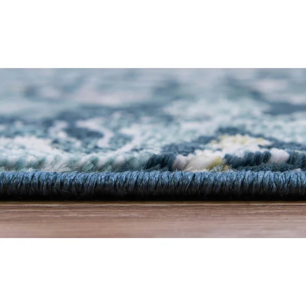 Unique Loom Brewton Sumter Area Rug (5& 0 x 5& 0 Round - Navy Blue)