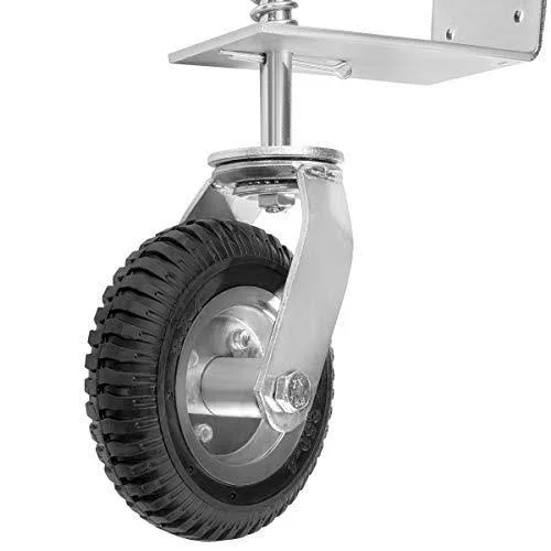 Stark Universal 8 inch-inch Flat-Free Tire Gate Wheel Suspension Spring-Loaded Wood Chainlink Gate Caster Wheel Weight Capacity