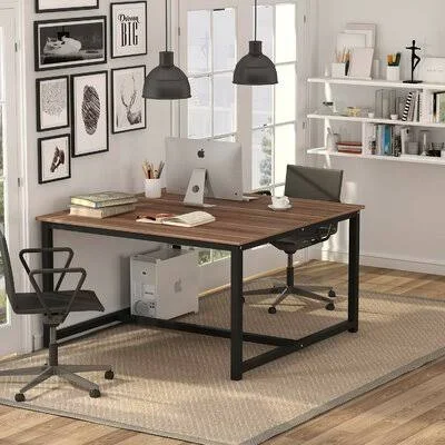 Eccleshall Reversible Desk Brayden Studio Table Top Color: Dark Walnut