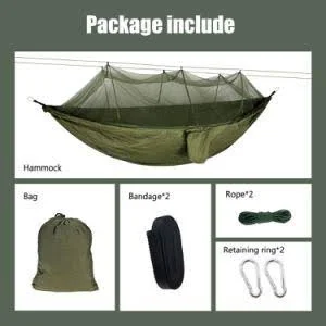 Camping Hammock with Net - Lightweight Double Portable Hammocks for Indoor, Outdoor, Hiking, Camping, Backpacking, Travel, Backy