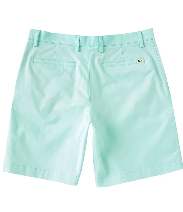 Lacoste Men's Regular Fit Cotton Gabardine Bermuda Shorts, White, 30