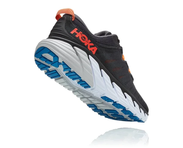 Hoka Men's Gaviota 3 Road Running Shoes in Black/Castlerock - Size 7.5