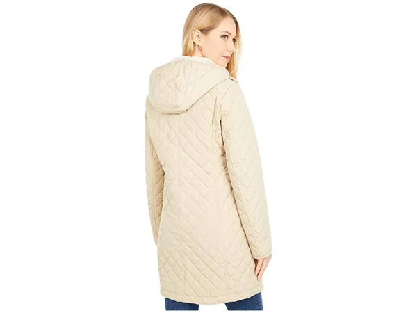 Lauren Ralph Lauren Big Small Diamond Quilted Coat w/ Hood Women's : Xs