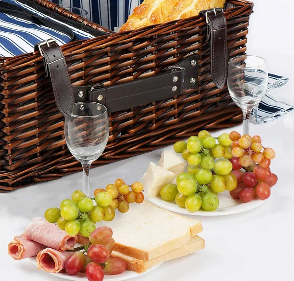 Picnic Basket Set for 4 Person, Insulated Picnic Hamper Set, Picnic Table Set, Picnic Plates, Picnic Supplies, Summer Picni
