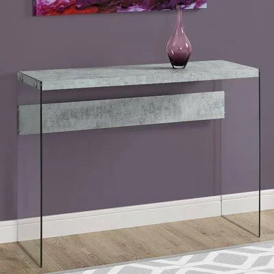 Natasha 44x22 Console Table Ivy Bronx Color: Gray Cement
