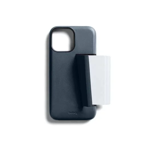 Bellroy iPhone 13 Case with Card Holder - Leather Phone Wallet, Basalt