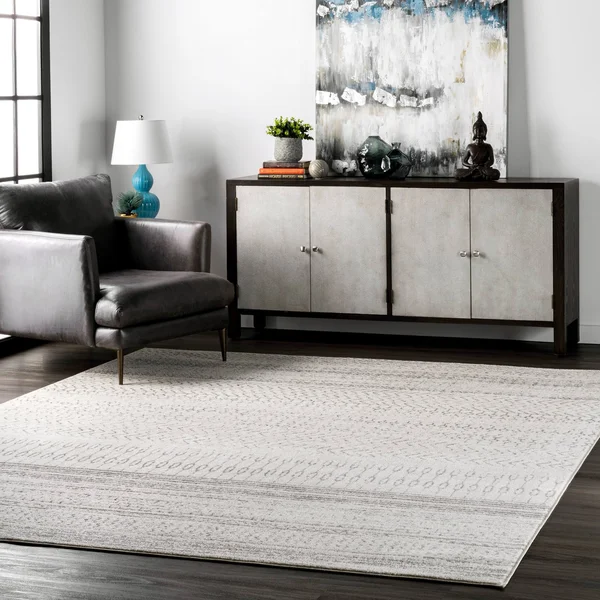nuLOOM Nova Stripes Area Rug - Size: 8& Square, Gray