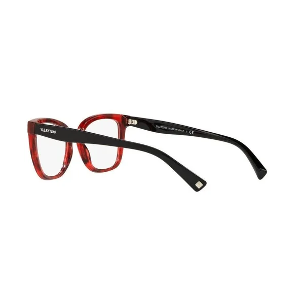 Valentino VA3026 Pillow Eyeglasses, 50-19-140, 5020-HAVANA Red