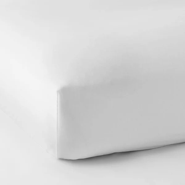 The Company Store Legends Luxury Solid White 500-Thread Count Cotton Sateen Twin Fitted Sheet