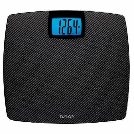 Glass Weight Tracking Scale with High Capacity 500lbs - Black