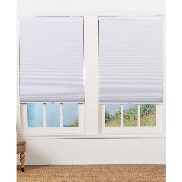 Perfect Lift Window Treatment Cut-to-Width White Cordless Blackout Cellular Shade - 60.5 in. W x 72 in. L