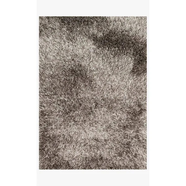 Alexander Home Rocco Hand-Tufted Mid-Century Modern Plush 3x22 Shag Rug - Pewter 7&6x22 x 9&6x22