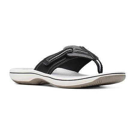 Clarks Womens Brinkley Jazz Flip-Flops - 7 Medium, Black