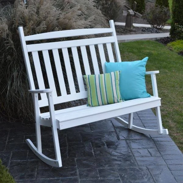 Yellow Pine Double Classic Porch ROCKER - Size: 3.5, Green