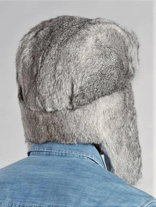 Rabbit Trapper Hat 2XL, Grey