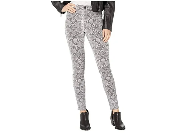 Hudson Barbara High-Rise Skinny Jeans, Metallic Python, Women's, 28