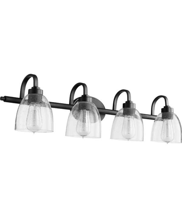 Quorum 5060-4-69 Reyes 4 Light Vanity - Noir w/ Clear