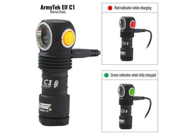Armytek Elf C1 1050 Lumen Compact Micro USB Rechargeable Headlamp