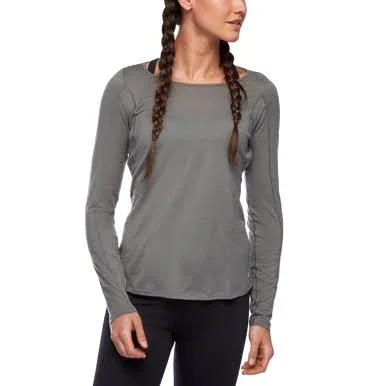 Black Diamond Women's Rhythm LS Tee - Medium - Fjord Blue