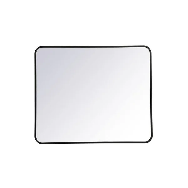 Ezra Soft Corner Metal Rectangular Mirror - 30x22 x 48x22 - White