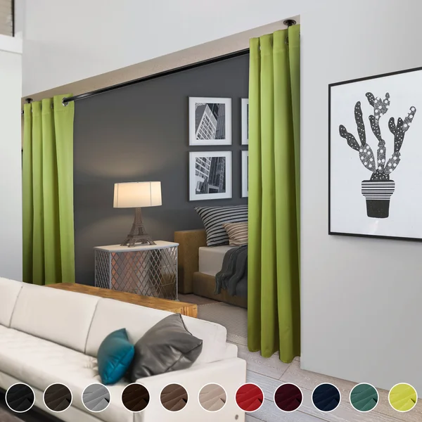 Premium Soft Touch Curtain Panel - 150 inch x 108 inch 1 Panel - Green